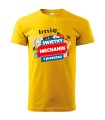 żółty t-shirt świetny pomysł na prezent dla taty mechanika