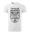 super biały tshirt z nadrukiem doceniającym Twojego mechanika