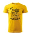 żółty wygodny t-shirt na nowy etap życia