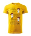 tshirt w kolorze żółtym zabawny nadruk, wygodny krój dla lekarza