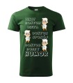 zielona koszulka z nadrukiem śmiesznym