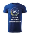 niebieski tshirt z zabawnym nadrukiem zużycie materiału genetycznego