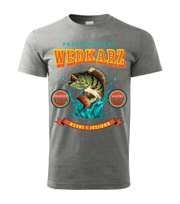 koszulka z nadrukiem 'Profesjonalny Wędkarz Rzeki i Jeziora'