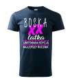 Granatowy tshirt boska 50 latka
