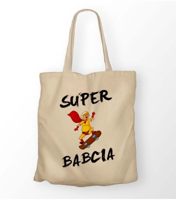 torba zakupowa super babcia na deskorolce