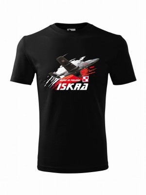 Koszulka patriotyczna z nadrukiem 'iskra' w kolorze czarnym