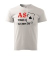 biała koszulka z nadrukiem 'as wśród dziadków'