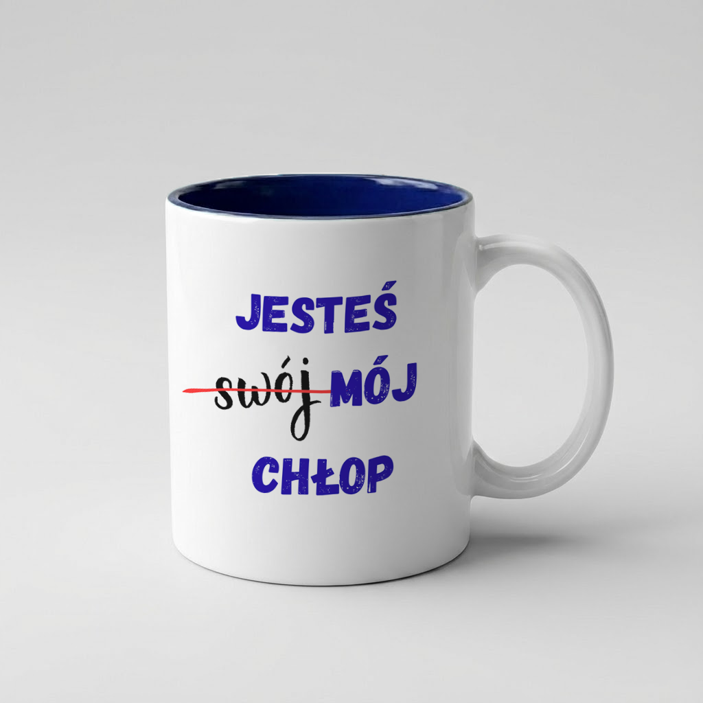 Kubek jesteś swój chłop granatowy