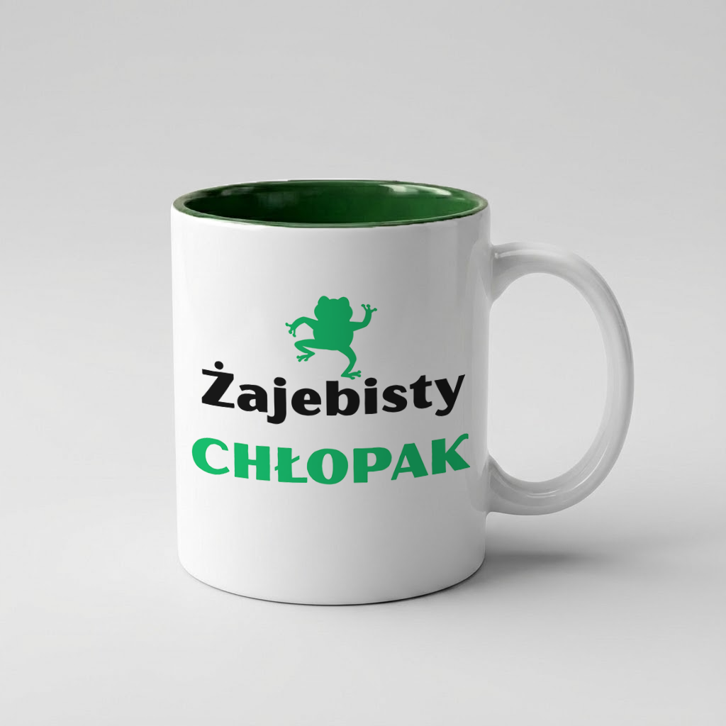Kubek żajebisty chłopak ciemnozielony